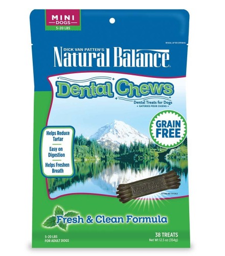 Natural Balance Dental Chews Fresh & Clean Formula Mini 12.5oz